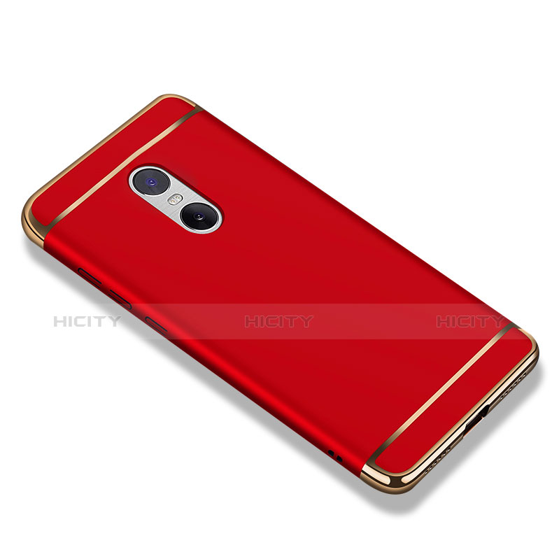 Schutzhülle Luxus Metall Rahmen und Kunststoff für Xiaomi Redmi Note 4 Standard Edition Rot groß