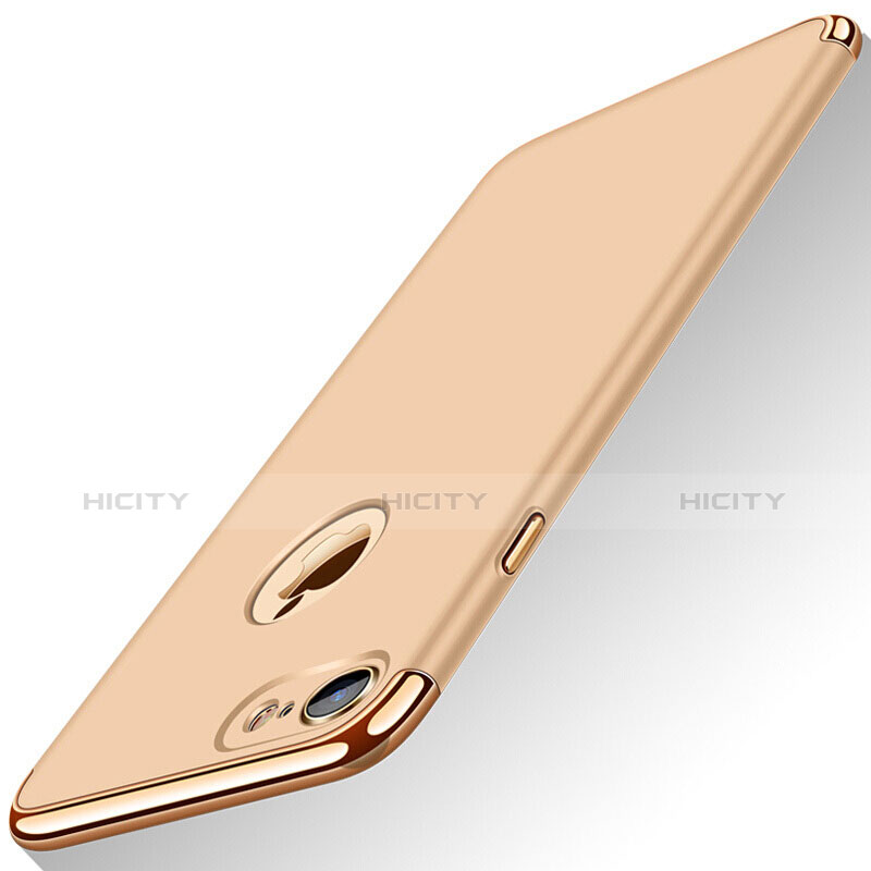 Schutzhülle Luxus Metall Rahmen und Kunststoff M01 für Apple iPhone 8 Gold