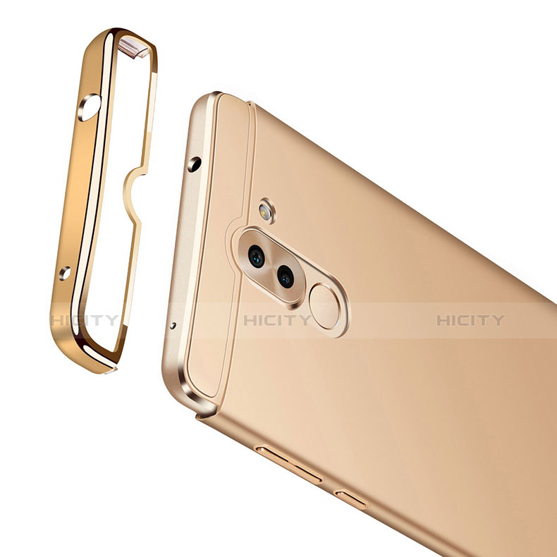 Schutzhülle Luxus Metall Rahmen und Kunststoff M02 für Huawei GR5 (2017) Gold groß