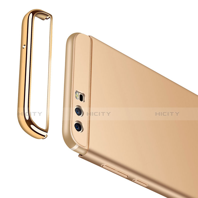 Schutzhülle Luxus Metall Rahmen und Kunststoff M02 für Huawei P10 Gold