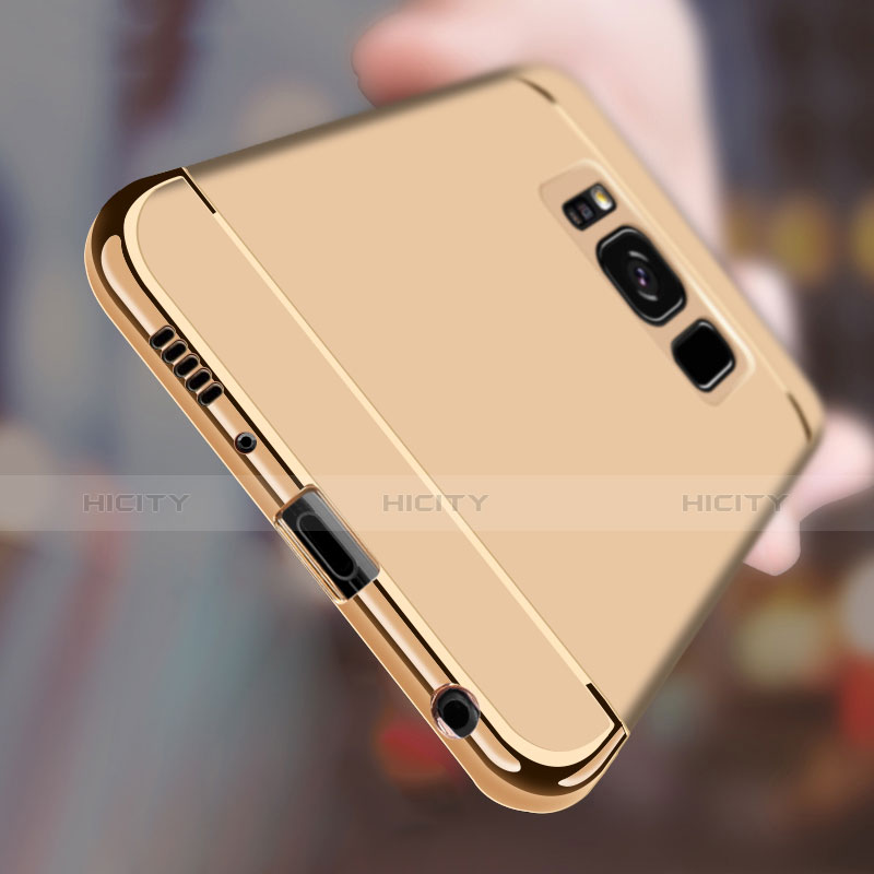 Schutzhülle Luxus Metall Rahmen und Kunststoff M02 für Samsung Galaxy S8 Gold