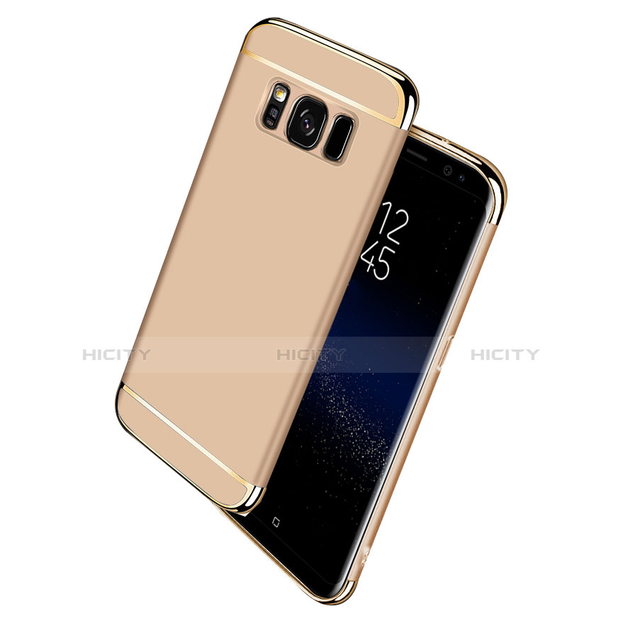 Schutzhülle Luxus Metall Rahmen und Kunststoff M02 für Samsung Galaxy S8 Gold