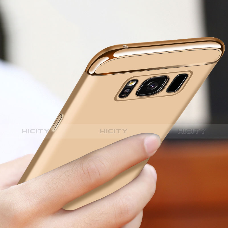 Schutzhülle Luxus Metall Rahmen und Kunststoff M02 für Samsung Galaxy S8 Gold