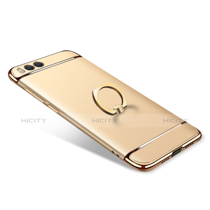 Schutzhülle Luxus Metall Rahmen und Kunststoff mit Fingerring Ständer für Xiaomi Mi 6 Gold