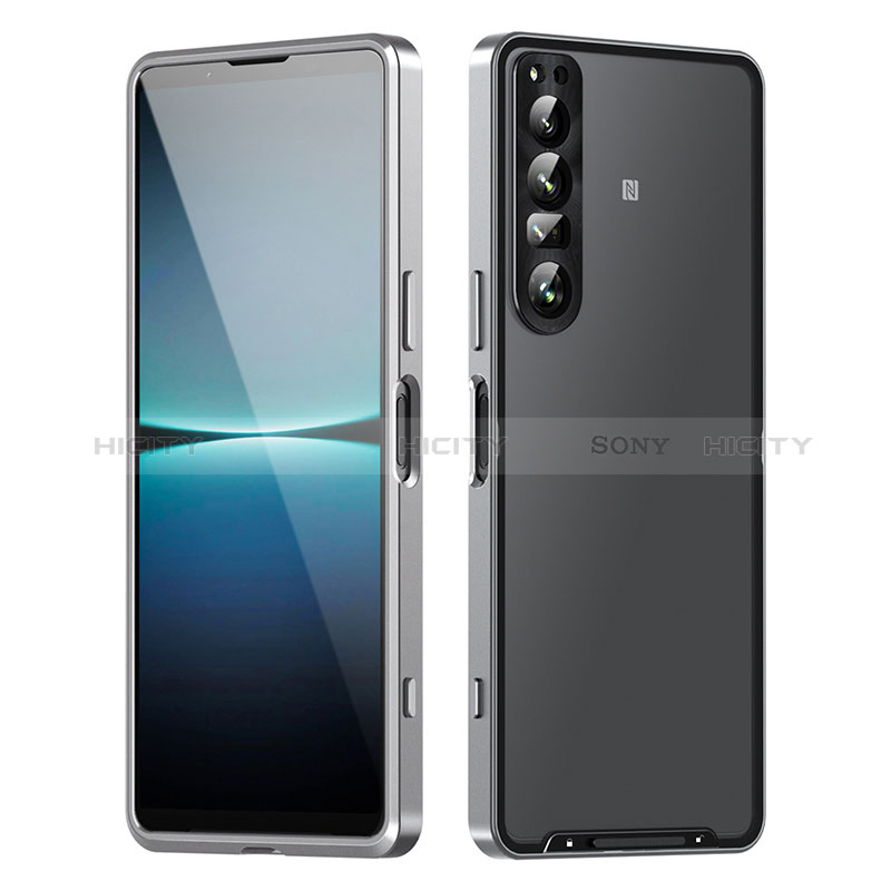 Schutzhülle Luxus Metall Rahmen und Kunststoff Schutzhülle Tasche für Sony Xperia 1 IV groß