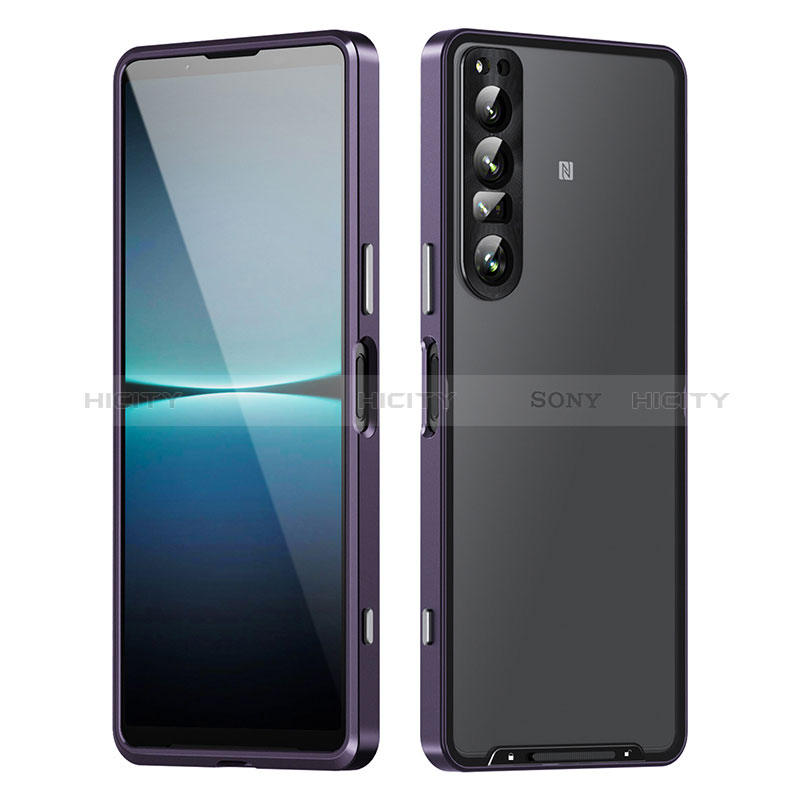 Schutzhülle Luxus Metall Rahmen und Kunststoff Schutzhülle Tasche für Sony Xperia 1 IV SO-51C