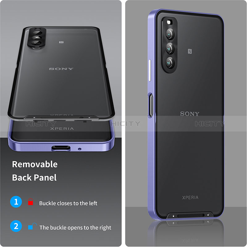 Schutzhülle Luxus Metall Rahmen und Kunststoff Schutzhülle Tasche für Sony Xperia 10 IV