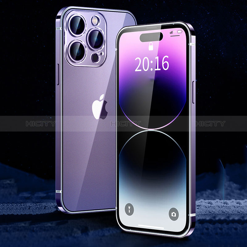 Schutzhülle Luxus Metall Rahmen und Kunststoff Schutzhülle Tasche JB1 für Apple iPhone 15 Pro Max