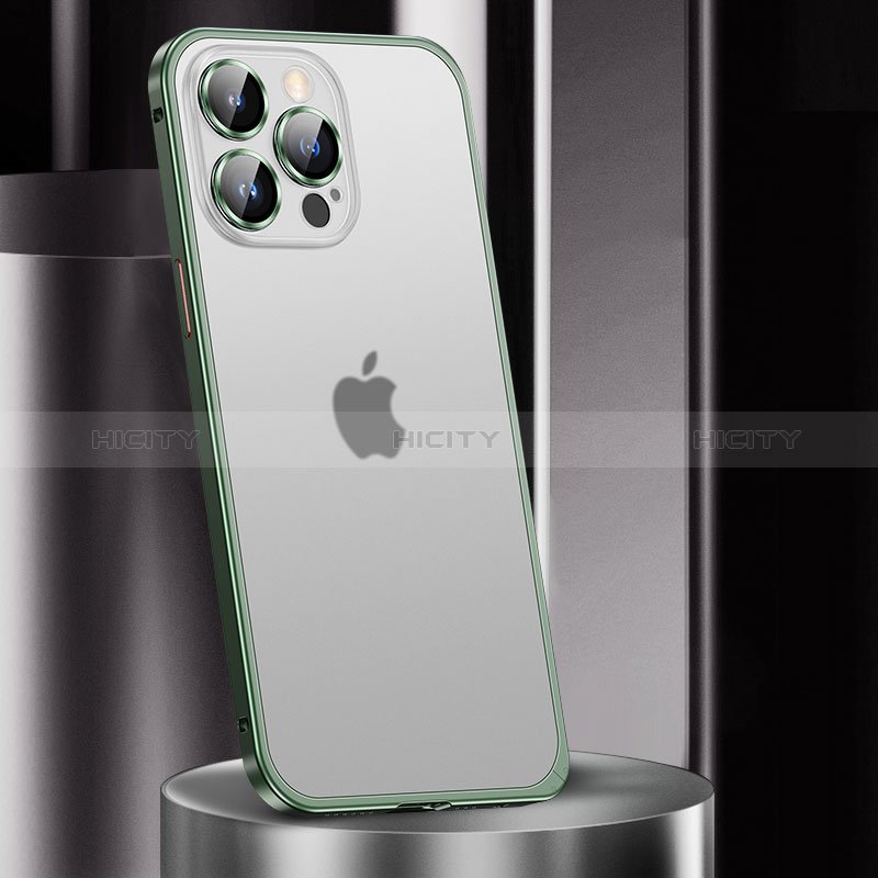 Schutzhülle Luxus Metall Rahmen und Kunststoff Schutzhülle Tasche JL2 für Apple iPhone 14 Pro