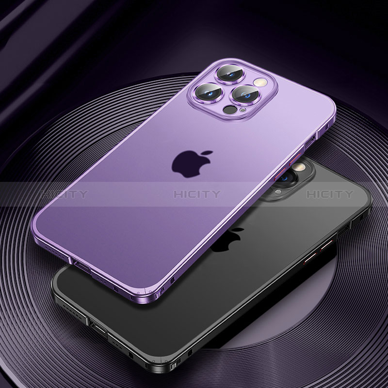 Schutzhülle Luxus Metall Rahmen und Kunststoff Schutzhülle Tasche JL2 für Apple iPhone 15 Pro