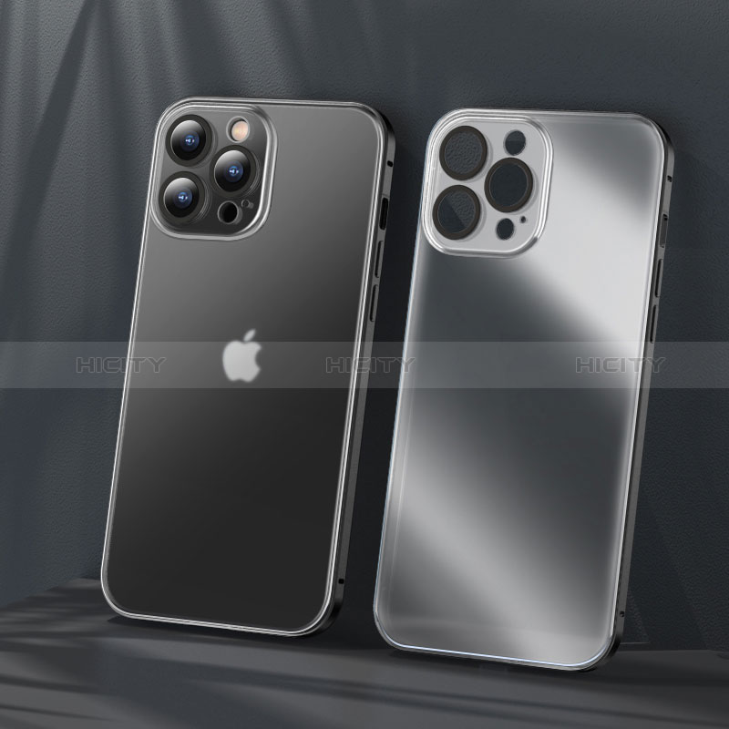 Schutzhülle Luxus Metall Rahmen und Kunststoff Schutzhülle Tasche LF1 für Apple iPhone 13 Pro