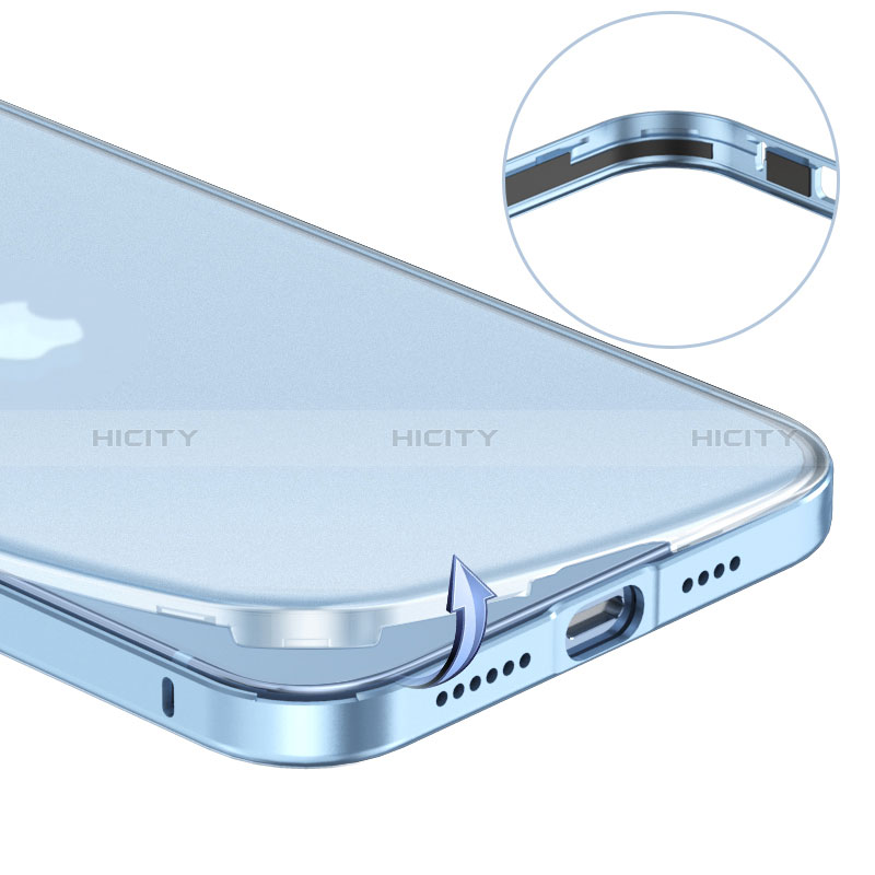 Schutzhülle Luxus Metall Rahmen und Kunststoff Schutzhülle Tasche LF1 für Apple iPhone 13 Pro Max