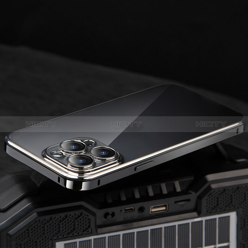 Schutzhülle Luxus Metall Rahmen und Kunststoff Schutzhülle Tasche LF5 für Apple iPhone 13 Pro groß