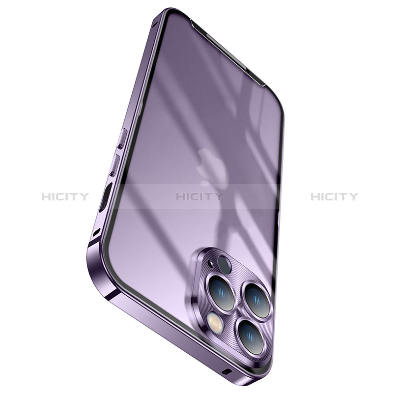 Schutzhülle Luxus Metall Rahmen und Kunststoff Schutzhülle Tasche LO1 für Apple iPhone 14 Pro