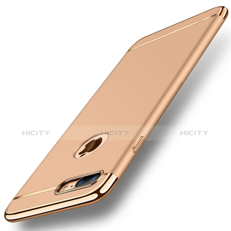 Schutzhülle Luxus Metall Rahmen und Kunststoff Schutzhülle Tasche M01 für Apple iPhone 7 Plus Gold