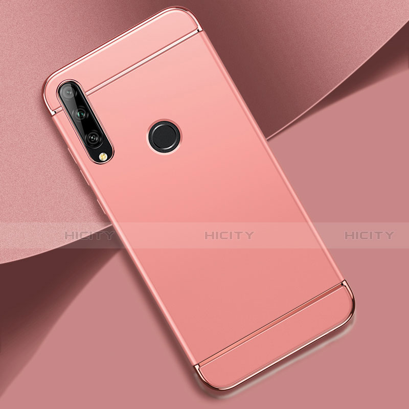 Schutzhülle Luxus Metall Rahmen und Kunststoff Schutzhülle Tasche M01 für Huawei Enjoy 10 Plus Rosegold