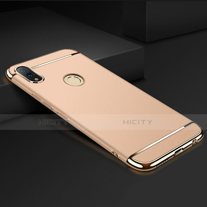 Schutzhülle Luxus Metall Rahmen und Kunststoff Schutzhülle Tasche M01 für Huawei Honor 8X Gold