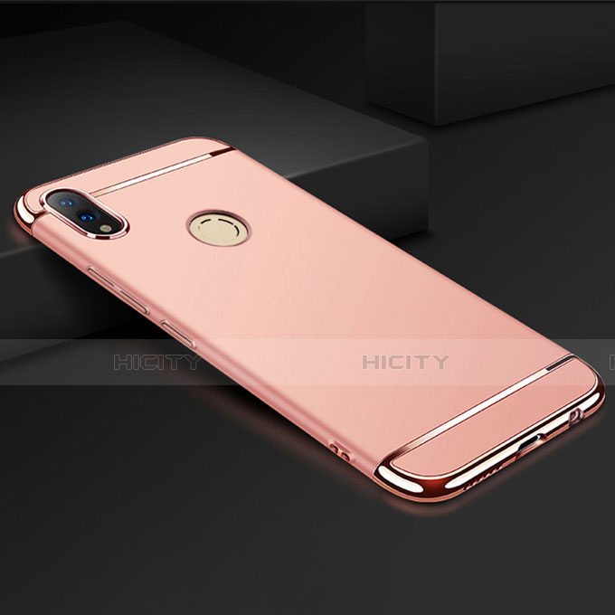 Schutzhülle Luxus Metall Rahmen und Kunststoff Schutzhülle Tasche M01 für Huawei Honor 8X Rosegold Plus