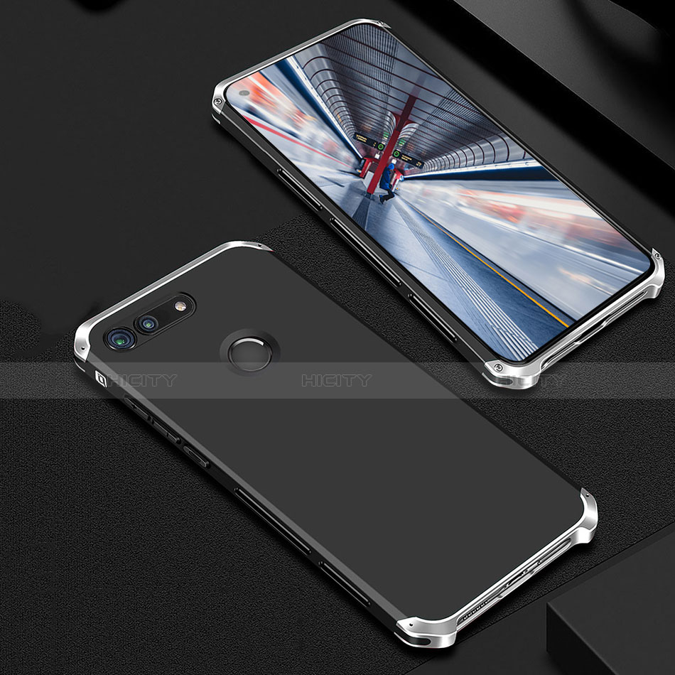 Schutzhülle Luxus Metall Rahmen und Kunststoff Schutzhülle Tasche M01 für Huawei Honor V20 Silber