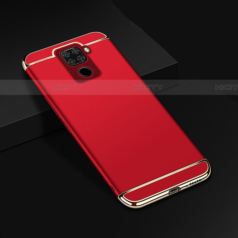 Schutzhülle Luxus Metall Rahmen und Kunststoff Schutzhülle Tasche M01 für Huawei Nova 5z Rot