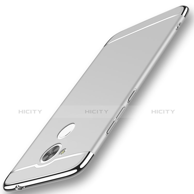 Schutzhülle Luxus Metall Rahmen und Kunststoff Schutzhülle Tasche M01 für Huawei Nova Smart Silber