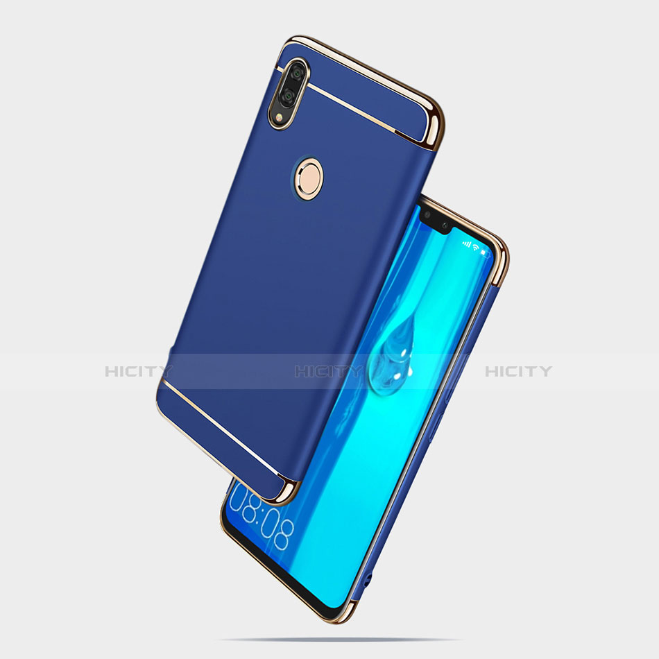 Schutzhülle Luxus Metall Rahmen und Kunststoff Schutzhülle Tasche M01 für Huawei Y9 (2019)