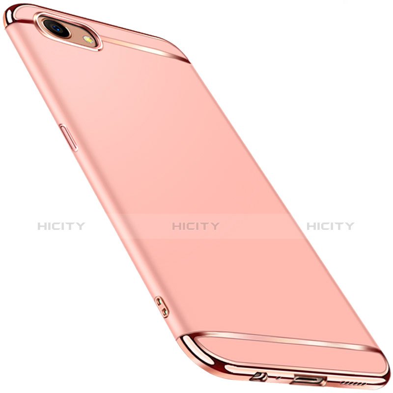 Schutzhülle Luxus Metall Rahmen und Kunststoff Schutzhülle Tasche M01 für Oppo A3 Rosegold