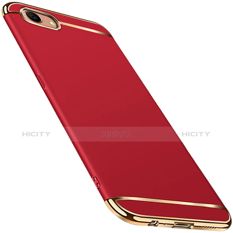 Schutzhülle Luxus Metall Rahmen und Kunststoff Schutzhülle Tasche M01 für Oppo A3 Rot