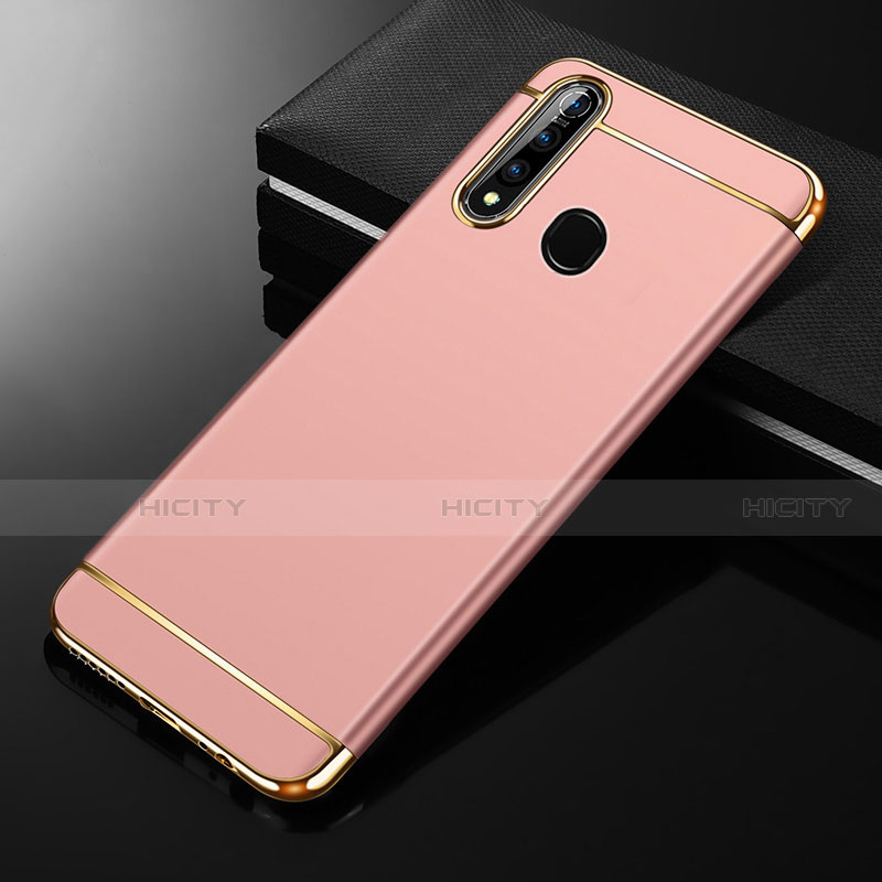 Schutzhülle Luxus Metall Rahmen und Kunststoff Schutzhülle Tasche M01 für Oppo A31 Rosegold