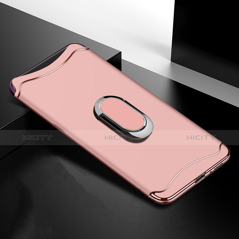 Schutzhülle Luxus Metall Rahmen und Kunststoff Schutzhülle Tasche M01 für Oppo Find X Rosegold