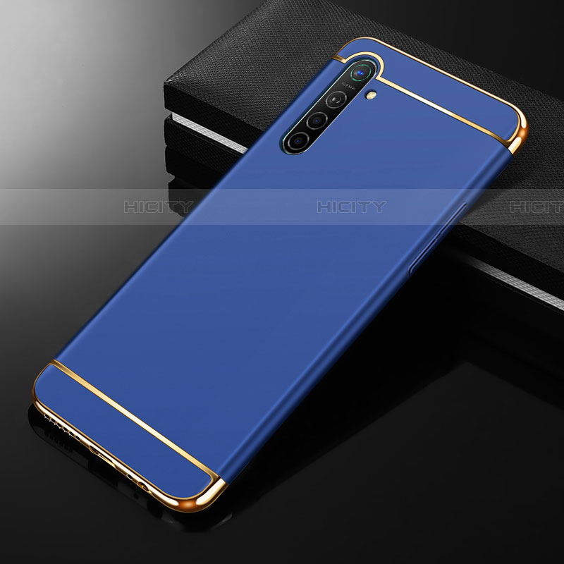 Schutzhülle Luxus Metall Rahmen und Kunststoff Schutzhülle Tasche M01 für Oppo K5 Blau