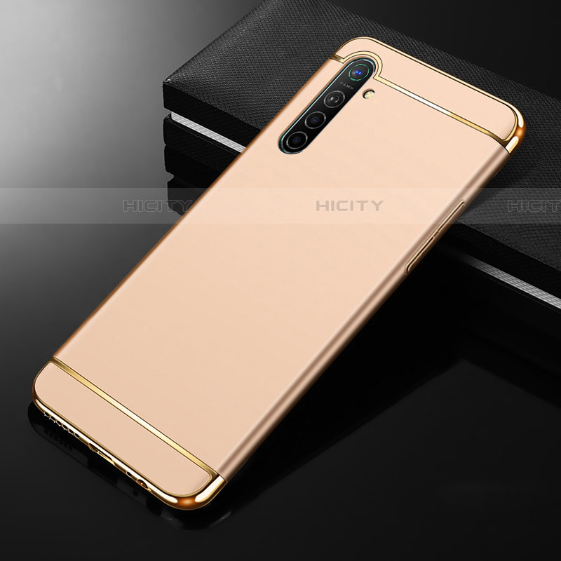 Schutzhülle Luxus Metall Rahmen und Kunststoff Schutzhülle Tasche M01 für Oppo K5 Gold