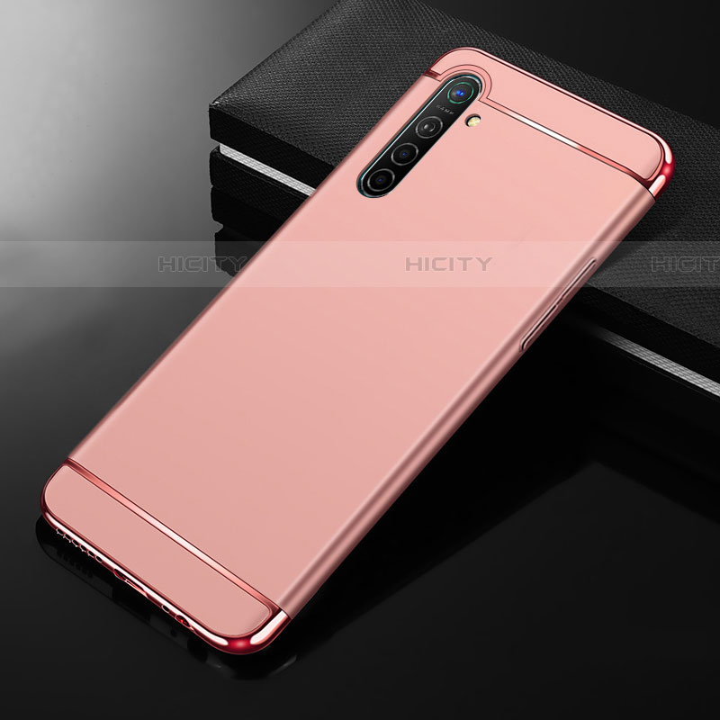 Schutzhülle Luxus Metall Rahmen und Kunststoff Schutzhülle Tasche M01 für Oppo K5 Rosegold