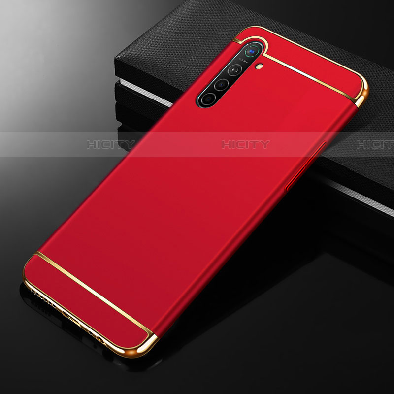 Schutzhülle Luxus Metall Rahmen und Kunststoff Schutzhülle Tasche M01 für Oppo K5 Rot Plus