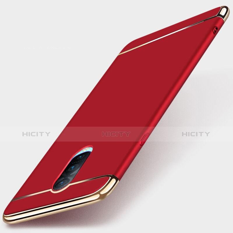 Schutzhülle Luxus Metall Rahmen und Kunststoff Schutzhülle Tasche M01 für Oppo R17 Pro Rot