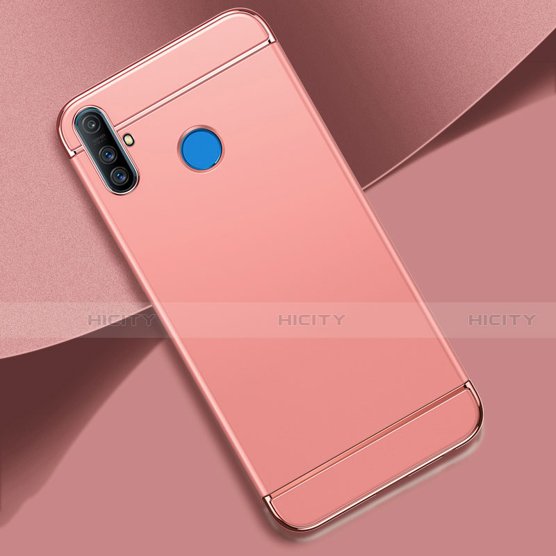 Schutzhülle Luxus Metall Rahmen und Kunststoff Schutzhülle Tasche M01 für Realme C3 Rosegold