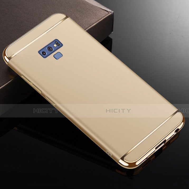 Schutzhülle Luxus Metall Rahmen und Kunststoff Schutzhülle Tasche M01 für Samsung Galaxy Note 9 Gold