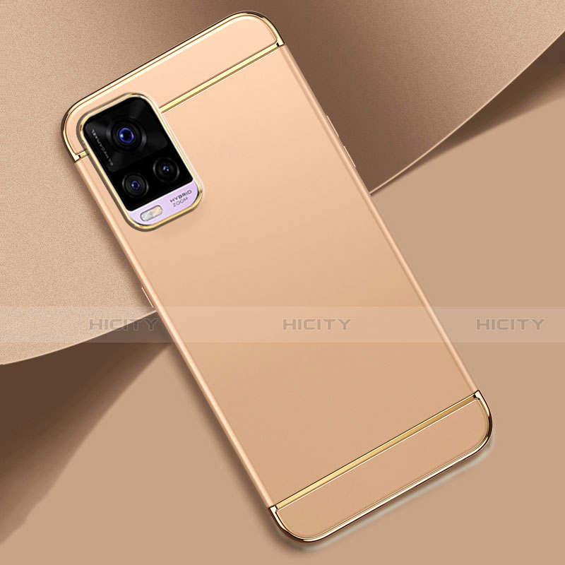 Schutzhülle Luxus Metall Rahmen und Kunststoff Schutzhülle Tasche M01 für Vivo V20 Pro 5G Gold