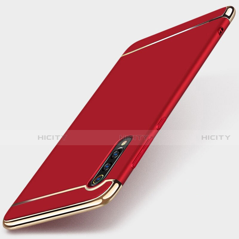 Schutzhülle Luxus Metall Rahmen und Kunststoff Schutzhülle Tasche M01 für Xiaomi Mi A3 Lite Rot