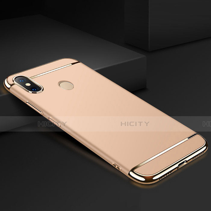 Schutzhülle Luxus Metall Rahmen und Kunststoff Schutzhülle Tasche M01 für Xiaomi Mi Max 3 Gold