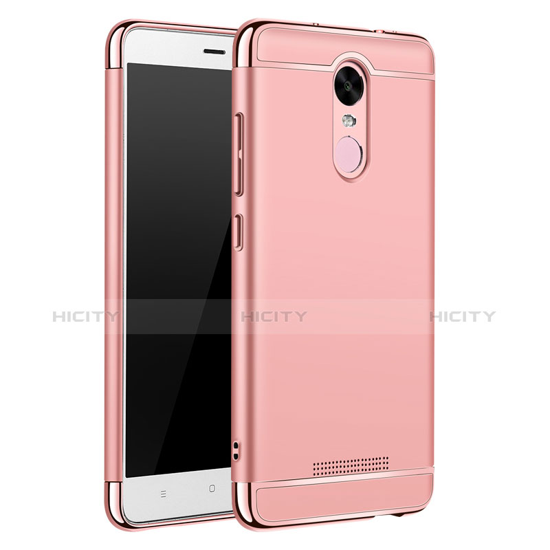 Schutzhülle Luxus Metall Rahmen und Kunststoff Schutzhülle Tasche M01 für Xiaomi Redmi Note 3 Pro Rosegold Plus