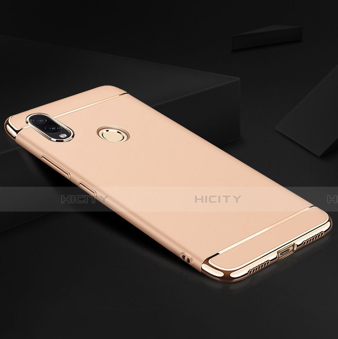 Schutzhülle Luxus Metall Rahmen und Kunststoff Schutzhülle Tasche M01 für Xiaomi Redmi Note 7 Pro Gold