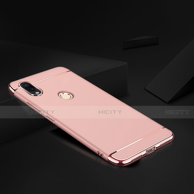 Schutzhülle Luxus Metall Rahmen und Kunststoff Schutzhülle Tasche M01 für Xiaomi Redmi Note 7 Pro Rosegold