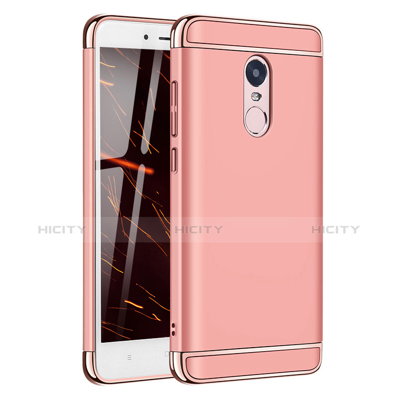 Schutzhülle Luxus Metall Rahmen und Kunststoff Schutzhülle Tasche M02 für Xiaomi Redmi Note 4 Rosegold