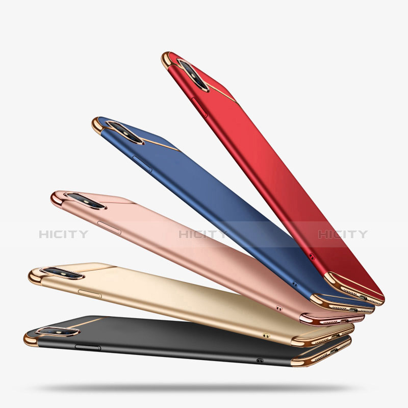 Schutzhülle Luxus Metall Rahmen und Kunststoff Schutzhülle Tasche M05 für Apple iPhone Xs Max