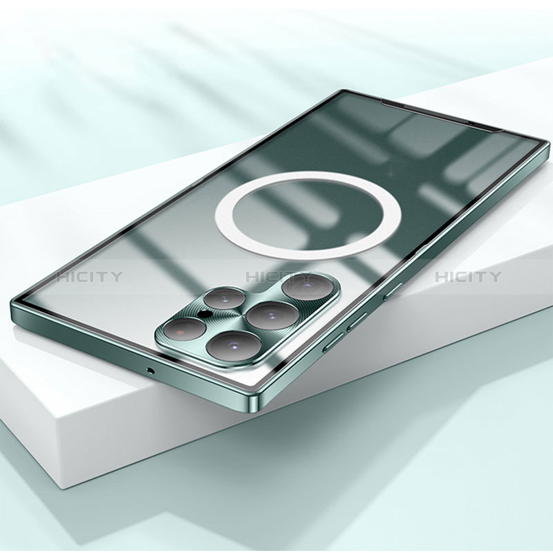 Schutzhülle Luxus Metall Rahmen und Kunststoff Schutzhülle Tasche mit Mag-Safe Magnetic Magnetisch für Samsung Galaxy S23 Ultra 5G