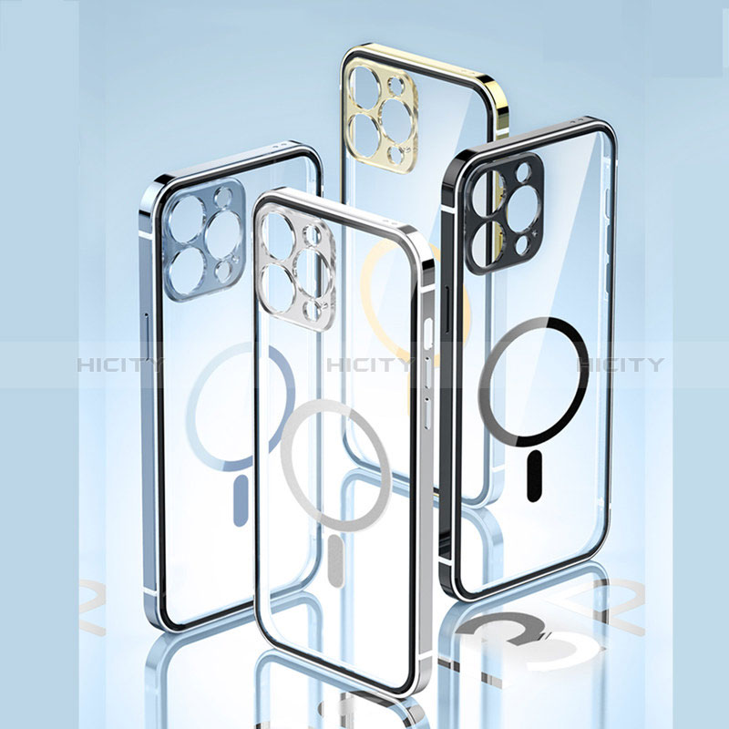 Schutzhülle Luxus Metall Rahmen und Kunststoff Schutzhülle Tasche mit Mag-Safe Magnetic Magnetisch JL3 für Apple iPhone 14