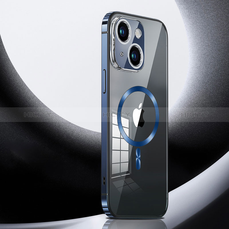 Schutzhülle Luxus Metall Rahmen und Kunststoff Schutzhülle Tasche mit Mag-Safe Magnetic Magnetisch LK3 für Apple iPhone 14 Plus