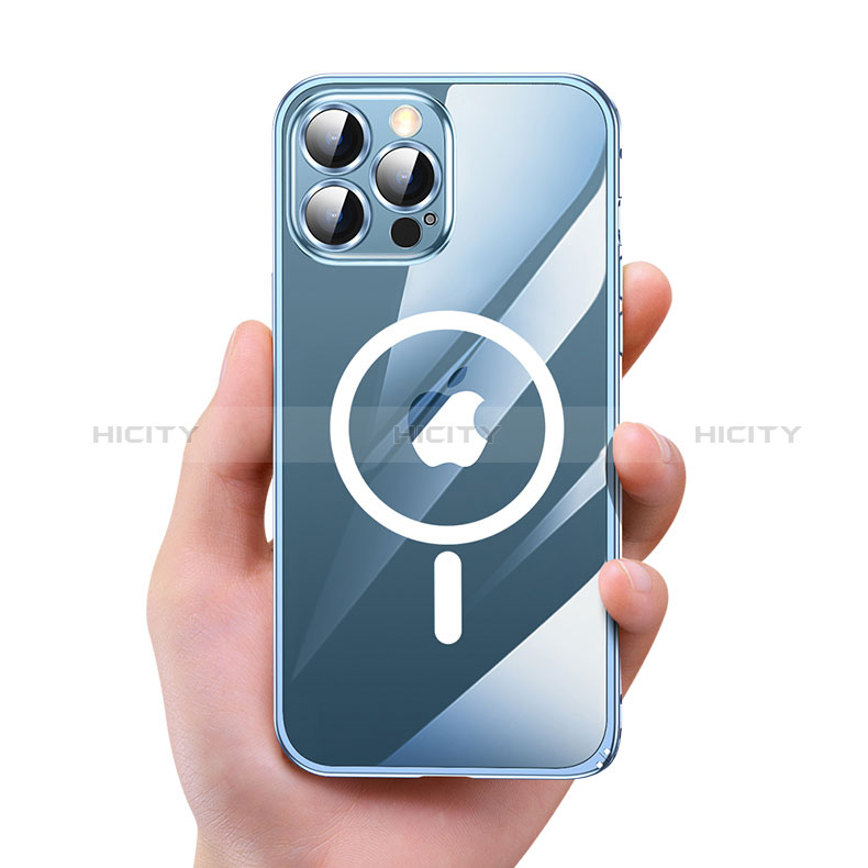 Schutzhülle Luxus Metall Rahmen und Kunststoff Schutzhülle Tasche mit Mag-Safe Magnetic Magnetisch QC3 für Apple iPhone 14 Pro groß