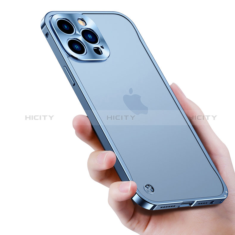 Schutzhülle Luxus Metall Rahmen und Kunststoff Schutzhülle Tasche QC1 für Apple iPhone 13 Pro